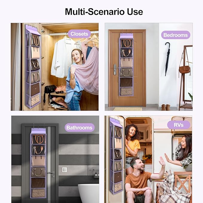 Lirex Over The Door Purse Organizer & Purse Shelf