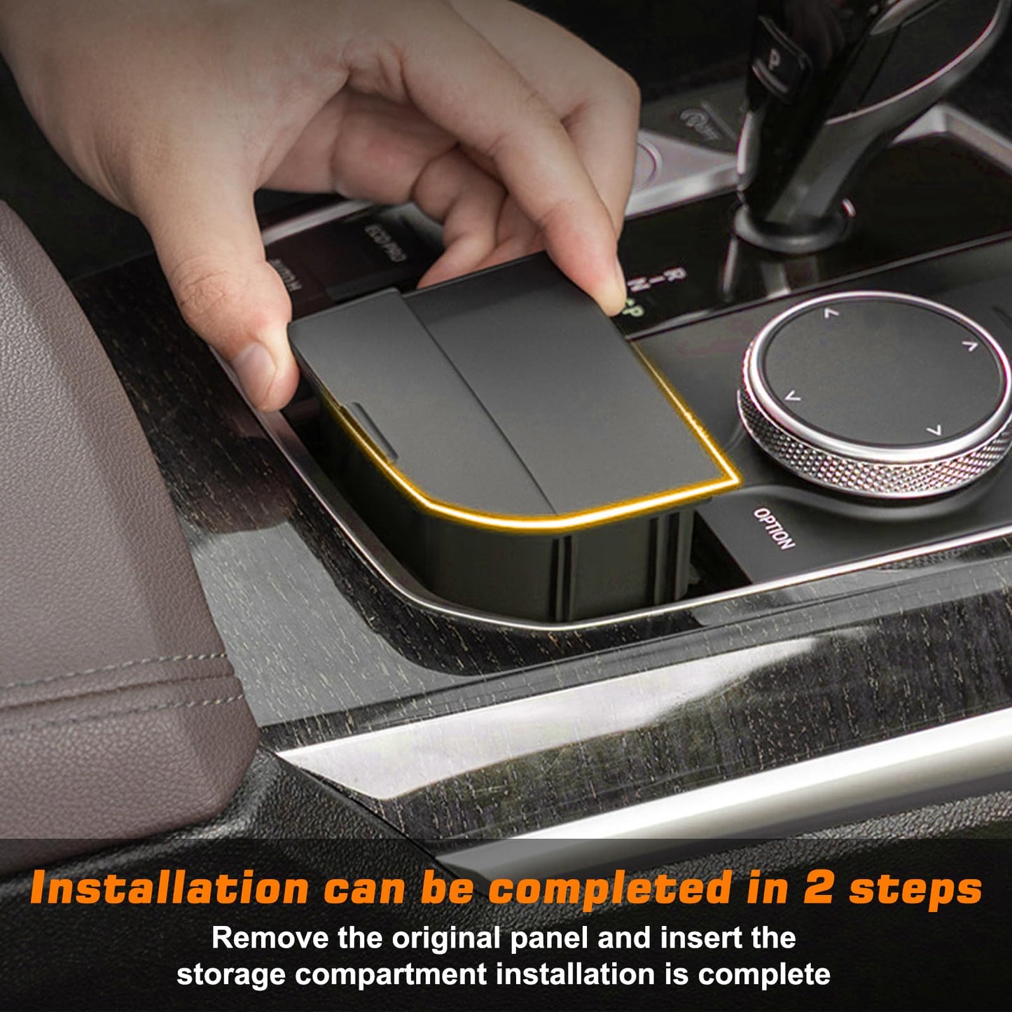 YAOBINID Center Console Organizer Compatible with BMW 1 2 3 4 Series X3 X4 F40 F44 G20 G21 G22 G23 G24 G26 G01 G02 M4 G82 M3 G80 i4 i3 LHD Modification ABS Hidden Storage Box