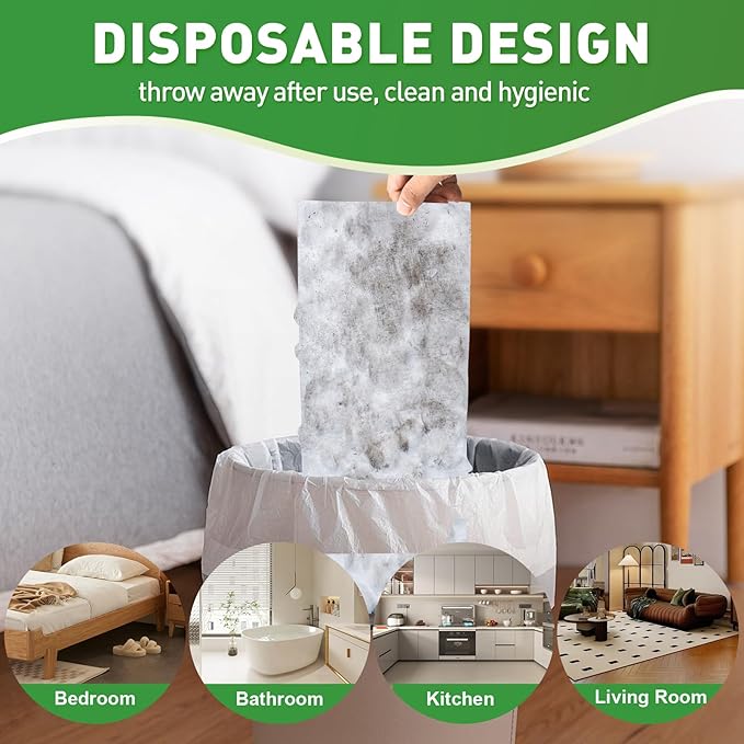 100ct Dry Sweeping Cloths for Swiffer Sweeper Mop, Heavy Duty Microfiber Duster
