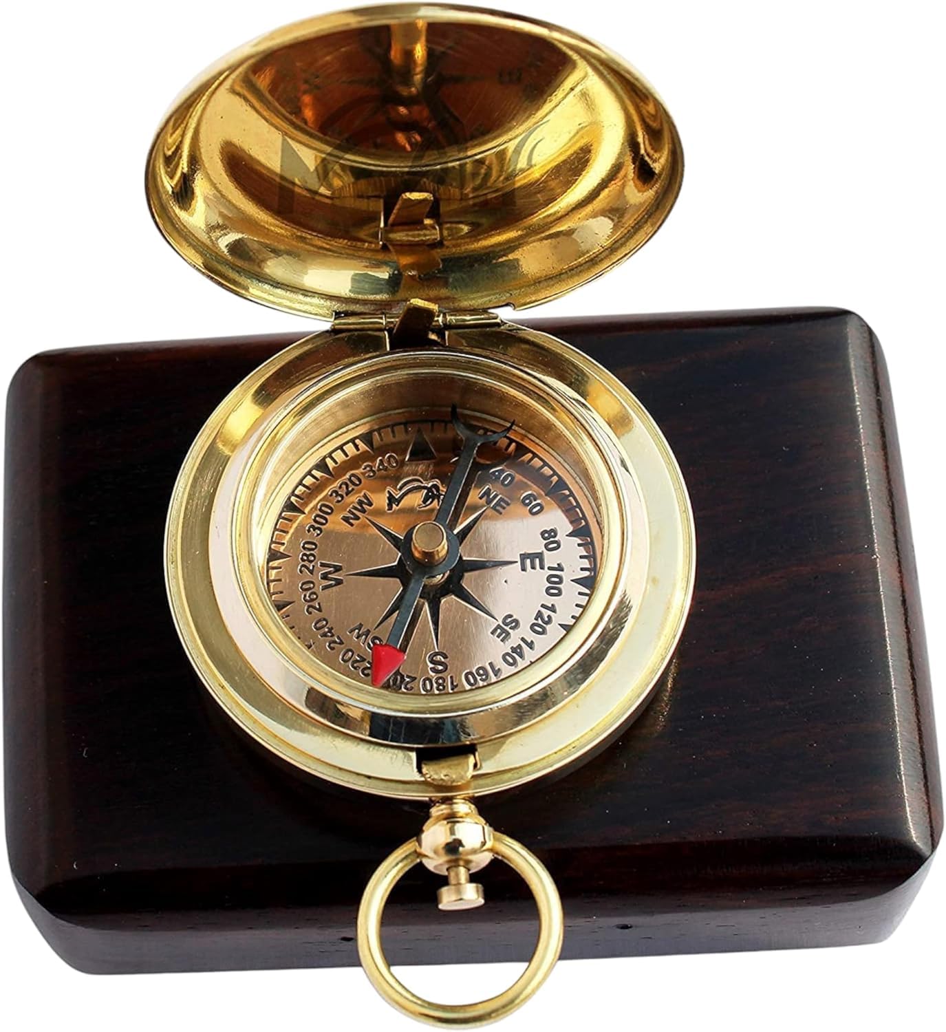 Brass Compass Gift with Wooden Box β Inspirational Graduation Gift for Son, Boys, College, High School, Motivational Keepsake for Him, Unique Birthday Gift Idea, Meaningful Keepsake with Card Included