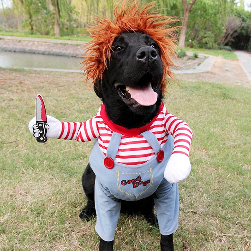 NACOCO Dog Awful Costume Pet Halloween Clothes Cat Cosplay Party Suit Funny Dog Costume Small to Large Dogs(L)