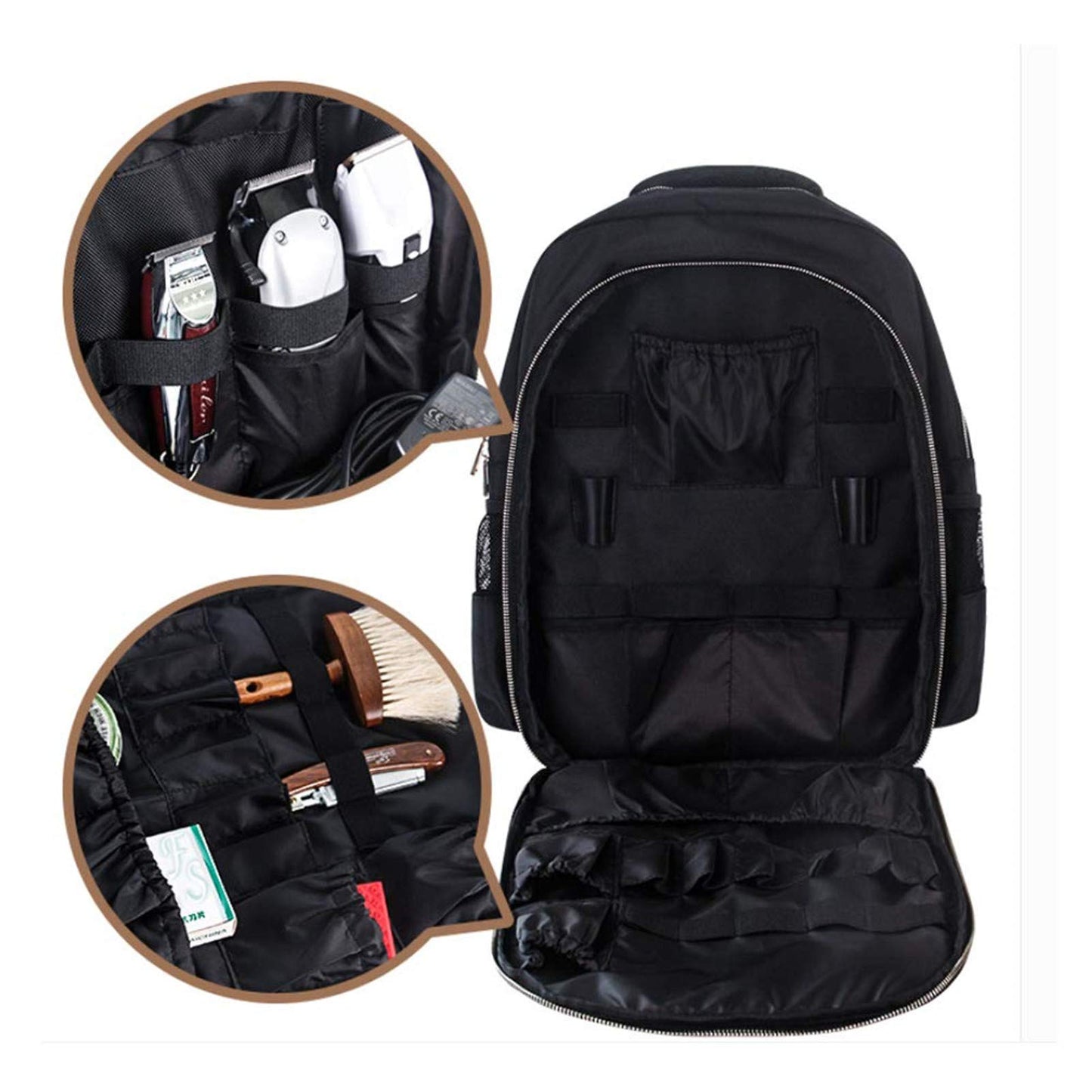 NADAENMF Barber Supplies Bag Organizer for Clippers and Supplies, Portable Clipper Bags and Cases for Men, Cosmetology Bag Hairstylist Clipper Backpack for Barber Accessories Essentials Stuff