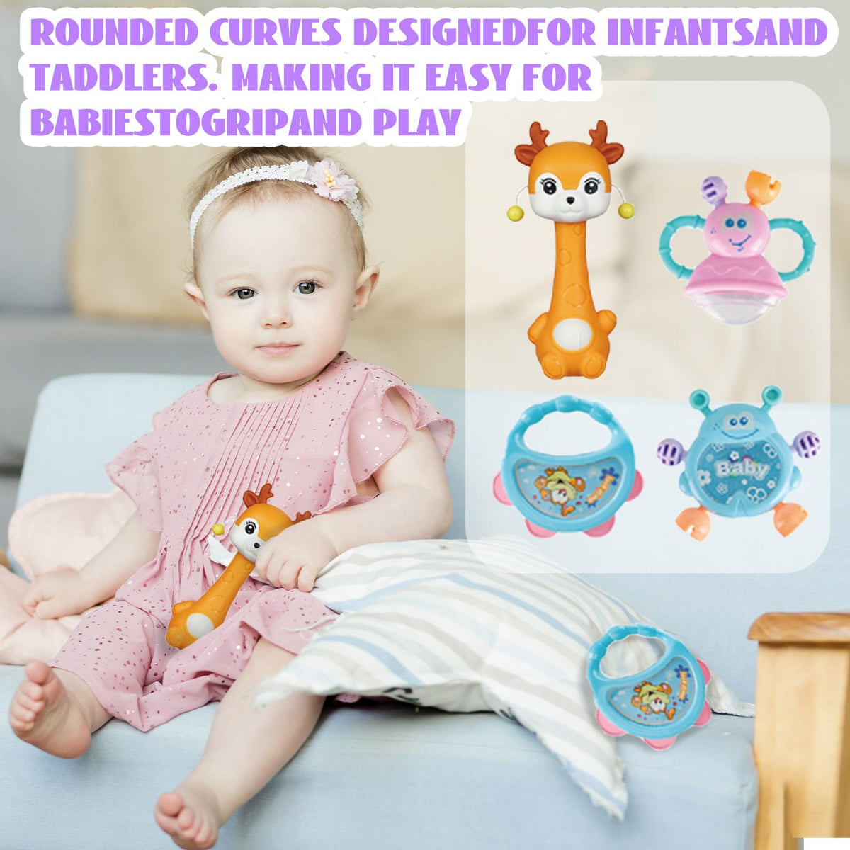 Cocurb 30 Pcs High Contrast Baby Toy Gift Set for Infants Rattles Teething Toys and Wrist Socks Suitable for 6 Months Perfect Baby Gift for Boys and Girls