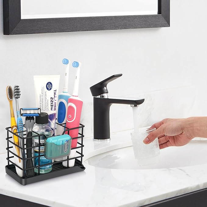 Toothbrush Holders for Bathrooms, Stainless Steel Bathroom Toothbrush Holder
