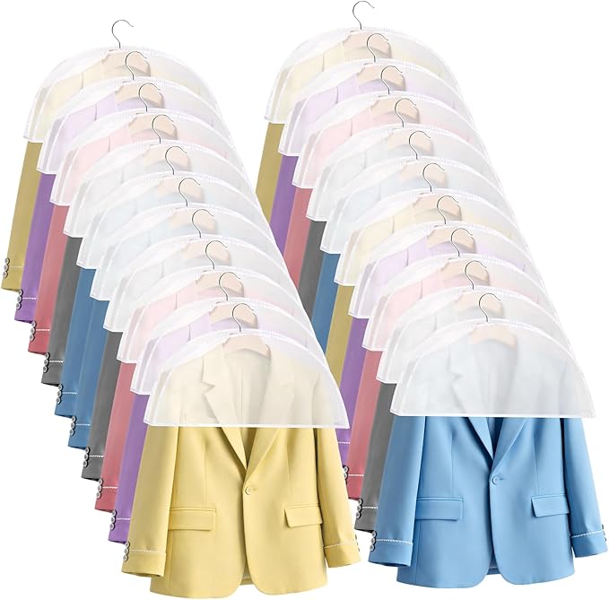 Foraineam 20 Pack Shoulder Covers Clothes Suit Protectors Breathable Garment