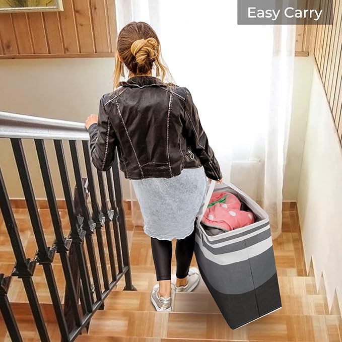HomeHacks Large Laundry Basket, Waterproof, Freestanding Laundry Hamper