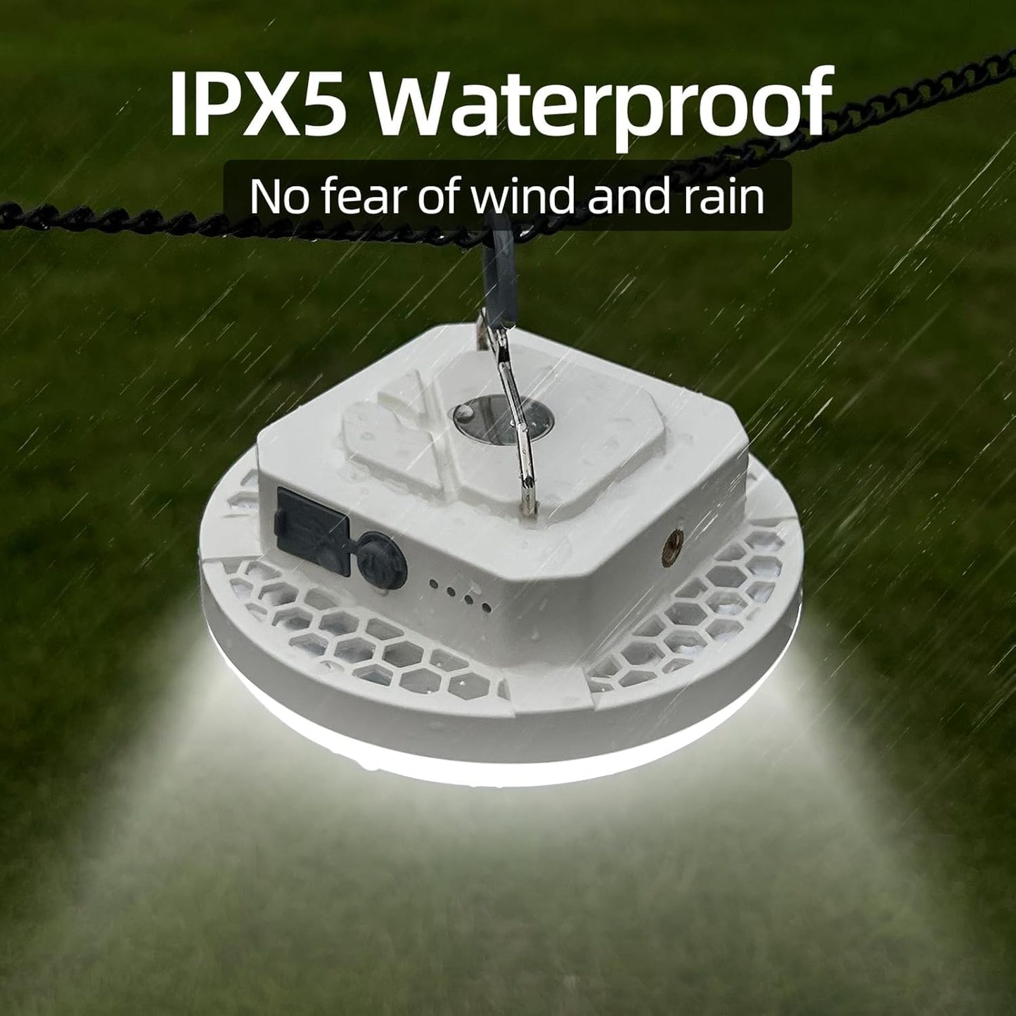 10000mAh Rechargeable Hanging Tent Light with Magnet, 30W 4000LM LED 3 Color Lighting Modes (Remote) Camping Lantern, Portable IPX5 Waterproof LED Flashlight for Emergency & Gift