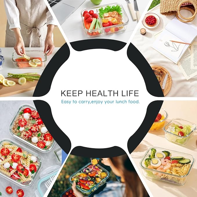 42pcs Glass Food Storage Containers