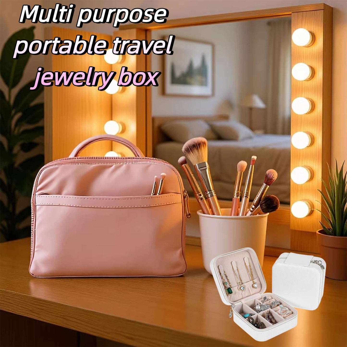 Ntwoiee Travel Jewelry Case Bridesmaid Gifts Box,10 Pack Small Jewelry Box Mini Jewelry Organizer,PU Leather Portable Earring Storage Box for Women Girls Bridesmaid Proposal Gifts(white)