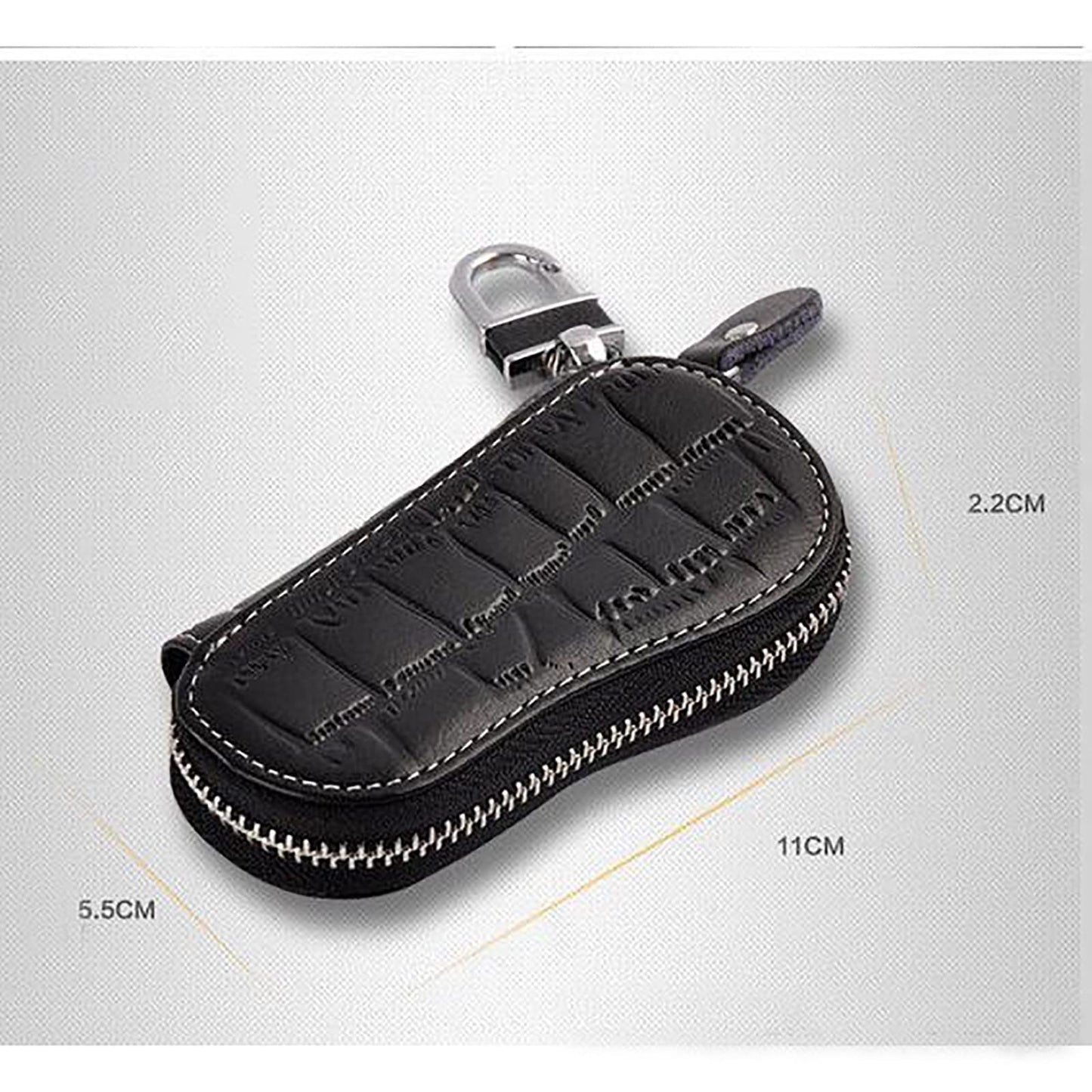EUUDROBY Key Case Universal Remote Control Large Capacity Key Bag Waist Hanging Men's Leather Material Car Key Bag Daily Use