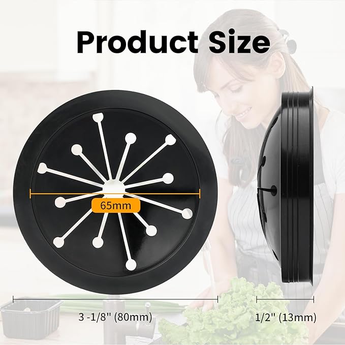 Garbage Disposal Splash Guard, 2 Pack 3 1/8" Sink Baffle Disposer Drain Splash