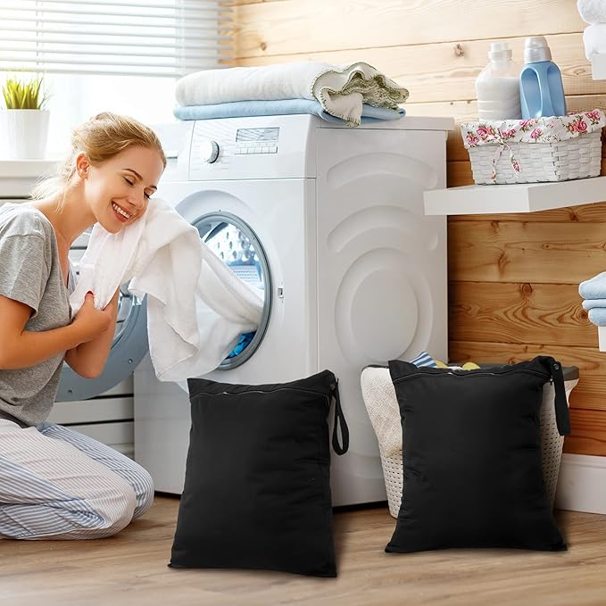 Shappy 2 Pcs Large Travel Laundry Bag Washable Waterproof Wet Dry Large Dirty