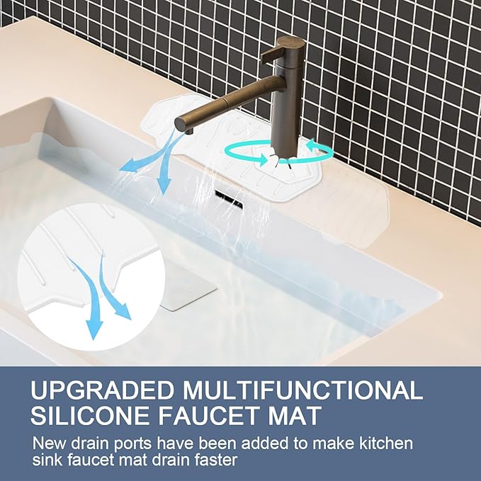 Sink Drain Mat - Unilateral Faucet Guard