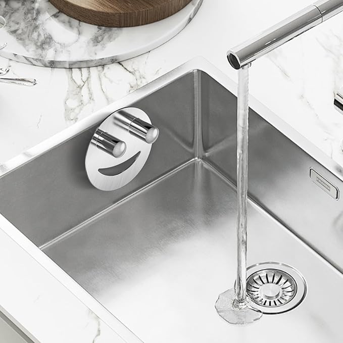 Stainless Steel Smiley Face Dish Sponge Holder, Rv Apartment Kitchen