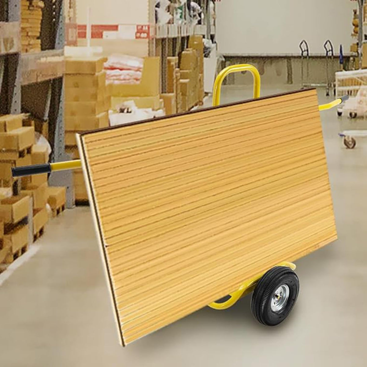 Reykilor Panel Truck Dolly Cart, 1200 LBS Load Capacity Drywall Sheet Cart with Wheels Handles, Heavy Duty Panel Dolly Service for Drywall, Plywood, Garage Home Warehouse