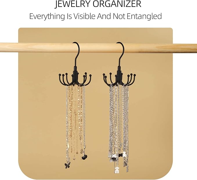 ZEDODIER Belt Hanger, Rotatable Belt Rack Closet Accessories Organizer
