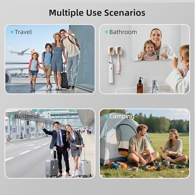 Travel Toothbrush Head Cover 4PCS, Electric Toothbrush Covers Caps, Ventilated