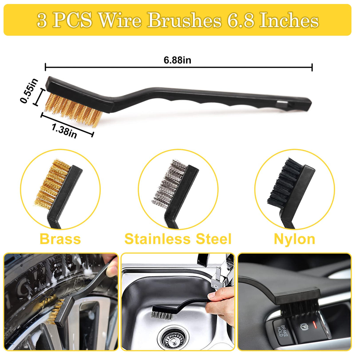 TTRCB 27Pcs Car Detailing Kit, Car Detailing Brush Set, Auto Detailing Drill Brush Set, Car Detailing Brushes, Car Wash Kit, Car Accessories, Car Cleaning Tools Kit for Interior, Exterior, Wheels