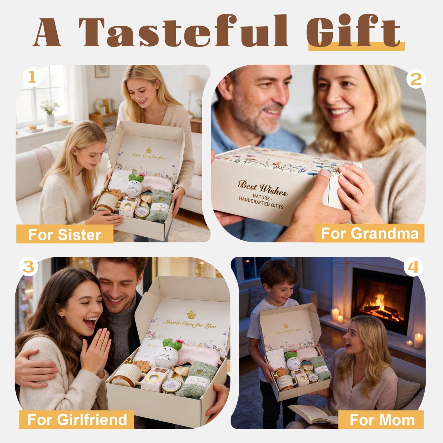 Boruiantoo Get Well Gifts for Women, Birthday Gifts for Women Get Well Soon Gift Baskets Self Care Package, Thinking of You Care Package Unique Sympathy Gifts for Mom Sister Girlfriend Her