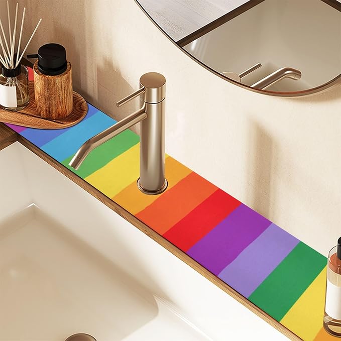 Kitchen Sink Splash Guard 2 PCS 30 Inch Sink Faucet Mat Splash Guard