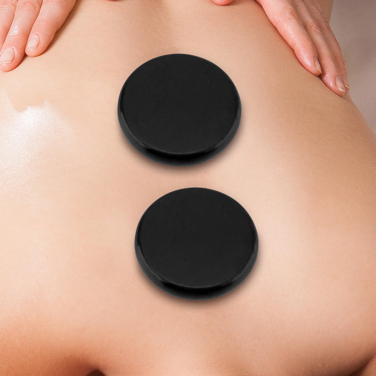 MAHIONG 22 PCS Basalt Message Stones, 3 Inches / 8 cm Hot Rocks Massage Stones, Basalt Hot Stones for Relaxing, Spa, Healing