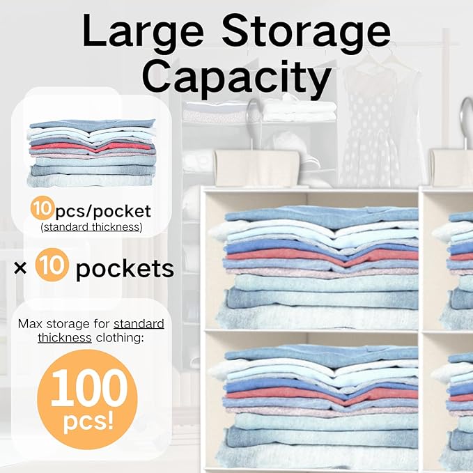 White 5-Tier Hanging Closet Storage Organizer