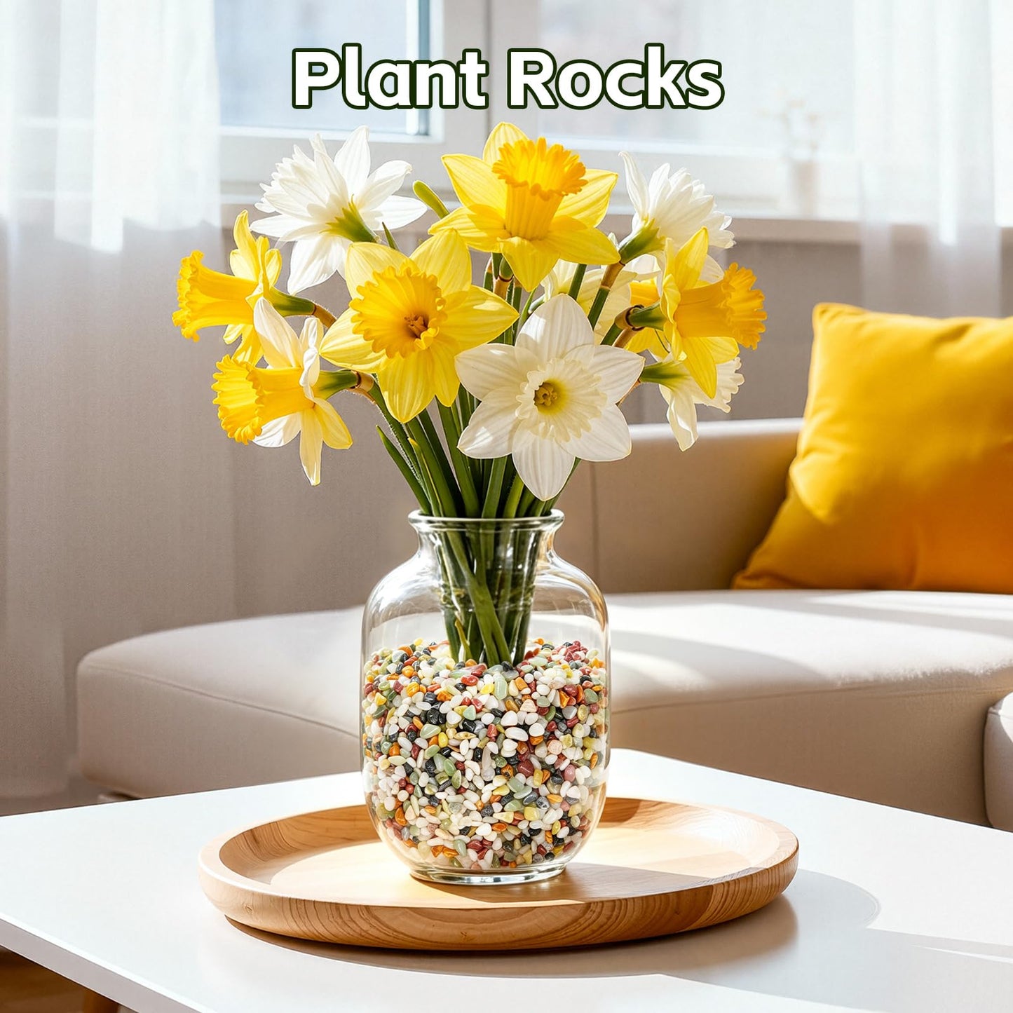10 lbs Succulent Rocks,3/8 Inch Colorful Pebbles,Small Pebbles for Plants,Suitable for Vases, Cactus Potted Plants, Fish Tanks,Fountain