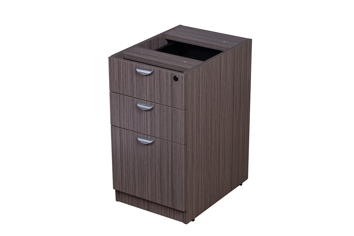 Boss Office Products 71 Inch Executive U-Shape Desk with File Storage Pedestal, Driftwood