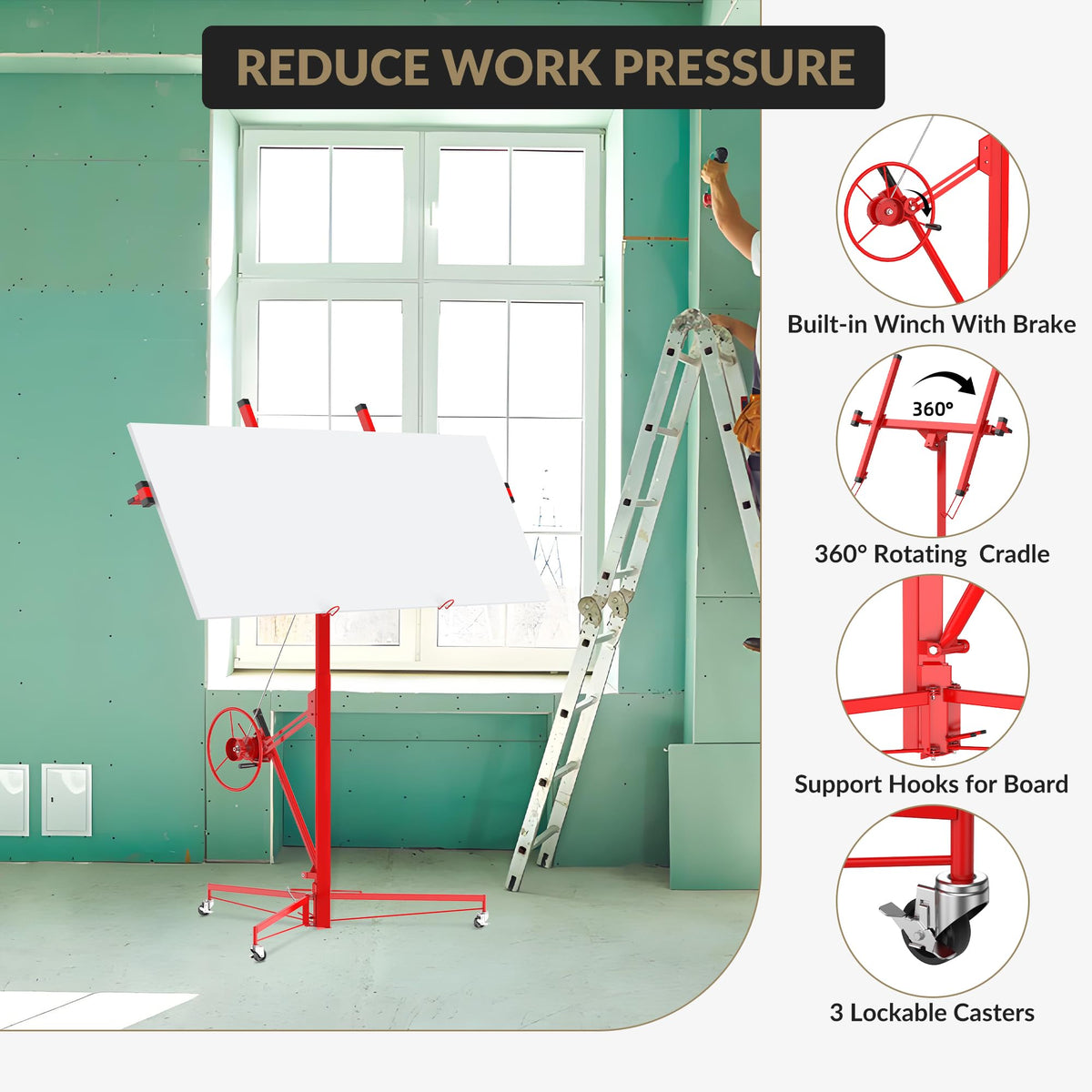 Drywall Lift 16Ft Red