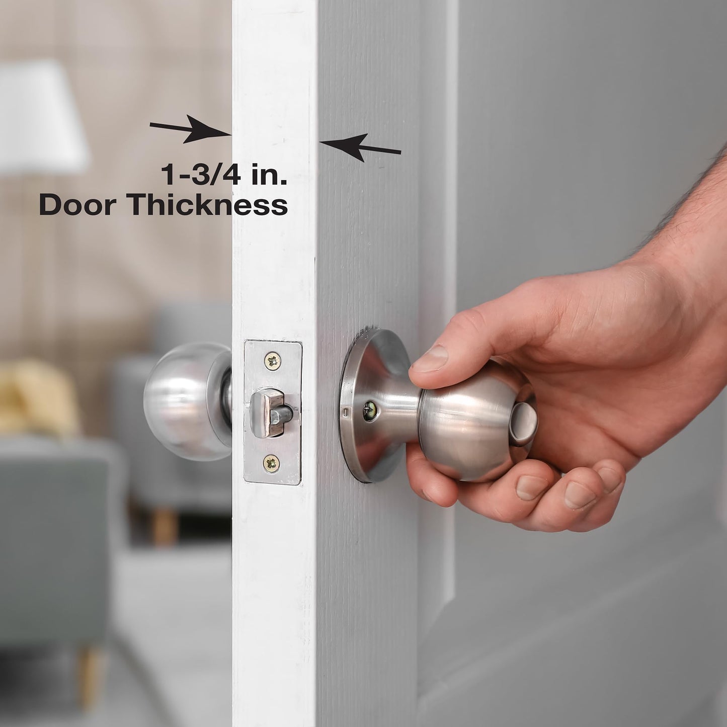 Prime-Line MP9492 Stainless Steel Blank Lock and Door Reinforcement Plate for 1-3/4 in. Thick Doors, Stainless Steel Finish (Single Pack)