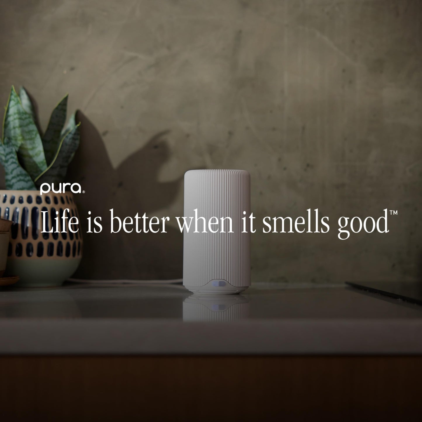 Pura Plus Smart Home Fragrance Diffuser for Large Spaces - Adjust Scent Intensity, Set Schedules, Timers & More in Pura App - Fragrances Sold Separately - White