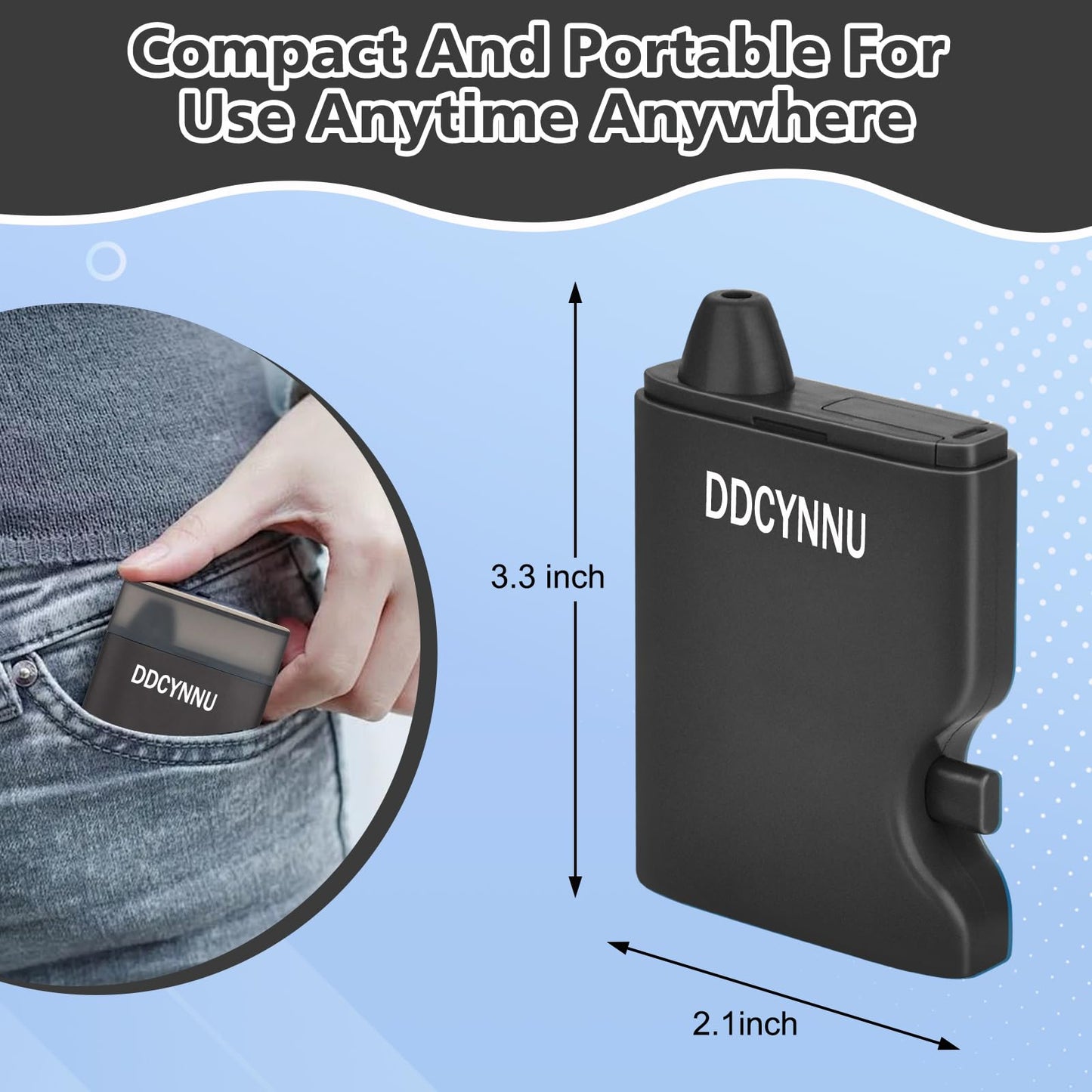 Portable Spice Dispenser, Upgraded Protective Cap Design Multi Functional Discrete Salt Dispenser Spice Shakers for Easy Use (Black)