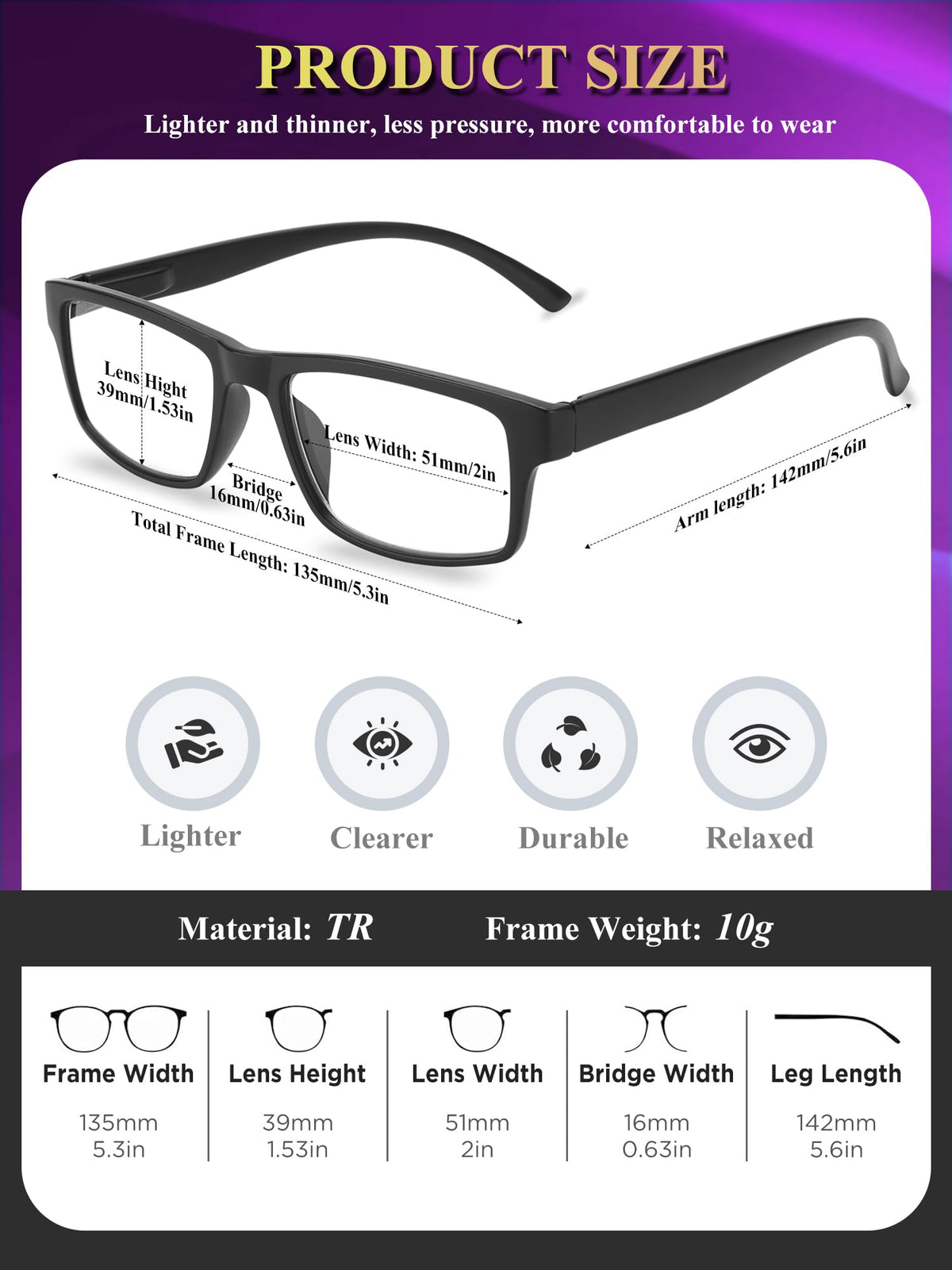 Kitchasy 2 Pack Reading Glasses, Unbreakable Blue Light Blocking Reading Glasses,Filter UV Ray/Glare Computer Readers, Stylish Lightweight Spring Hinges Eyeglasses for Women Men(2-pack Black,1.0)