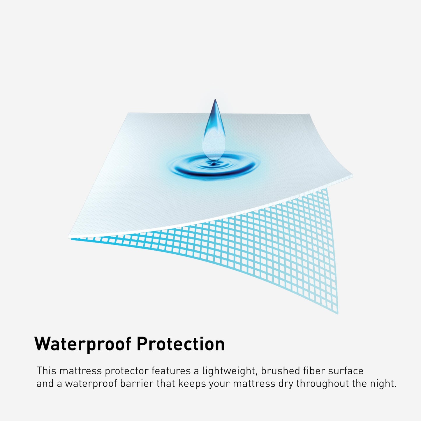 Bedgear Basic Mattress Protector –Waterproof Mattress Cover for College Dorm Beds - Lightweight, Breathable & Noiseless Mattress Pad - Machine Washable Bed Protector for Stain Protection - Queen