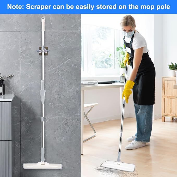 Microfiber Mop for Cleaning Floors, 55 Inch Extendable Flat Mop