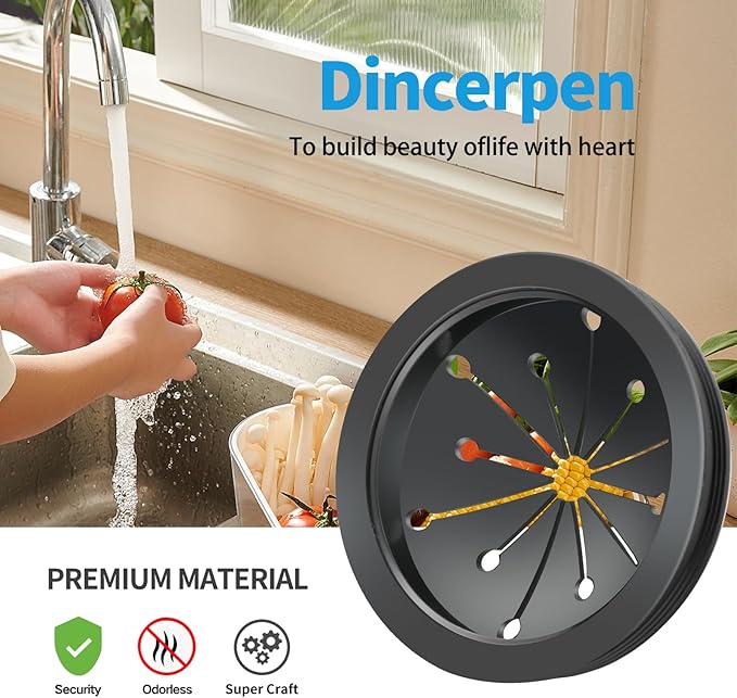 2 Pcs Garbage Disposal Splash Guard, 3 1/8" Sink Rubber Guard