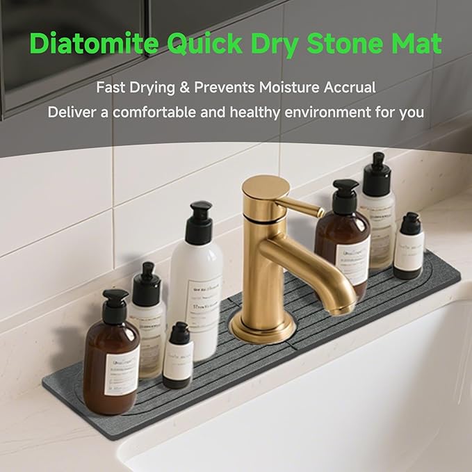 Diatomite Faucet Mat for Kitchen Sink