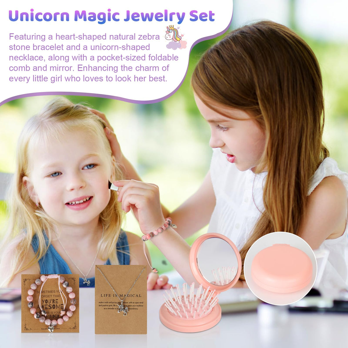 Jenria Unicorn Gift for Girls, Kindergarten Graduation Gifts, Sleepover Birthday Gifts for Girls Age 3 4 5 6 7 8 9 10 Years Old Girl, Gift Ideas, Girls Toys Age 6-8, Unicorn Toys for Daughter, Niece