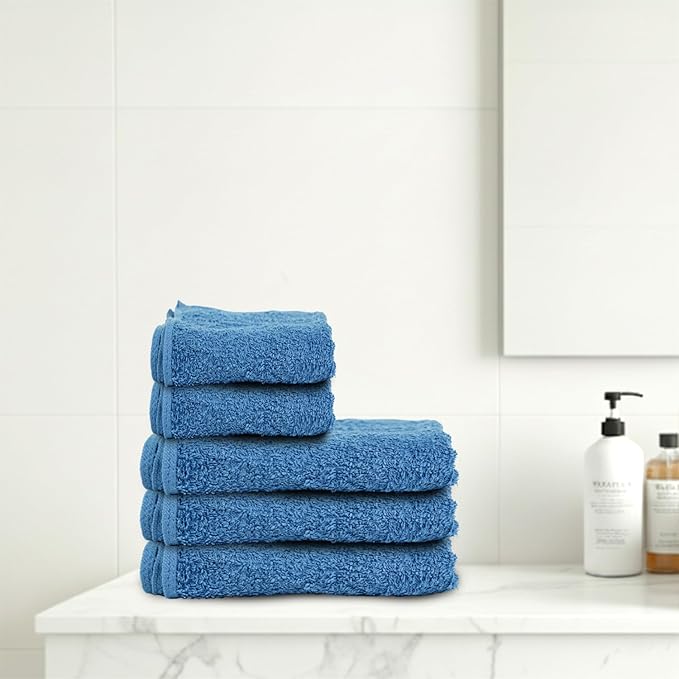 24 Pack Navy Blue Hand Towel 100% Cotton Spa Towel – 16x26 inches Highly