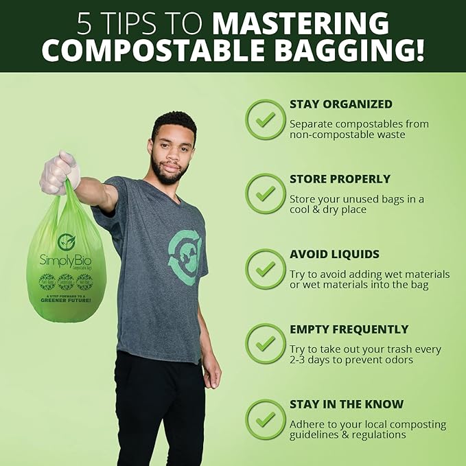 Simply Bio 3 Gallon Compostable Trash Bags Liners
