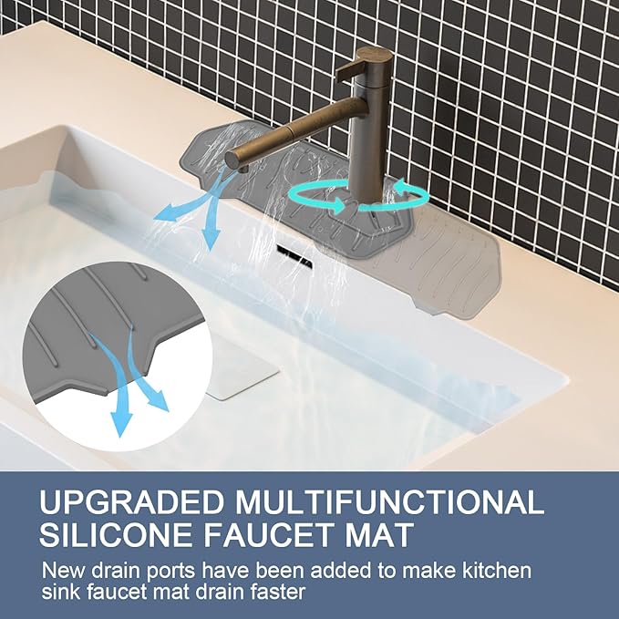 Sink Drain Mat - Unilateral Faucet Guard