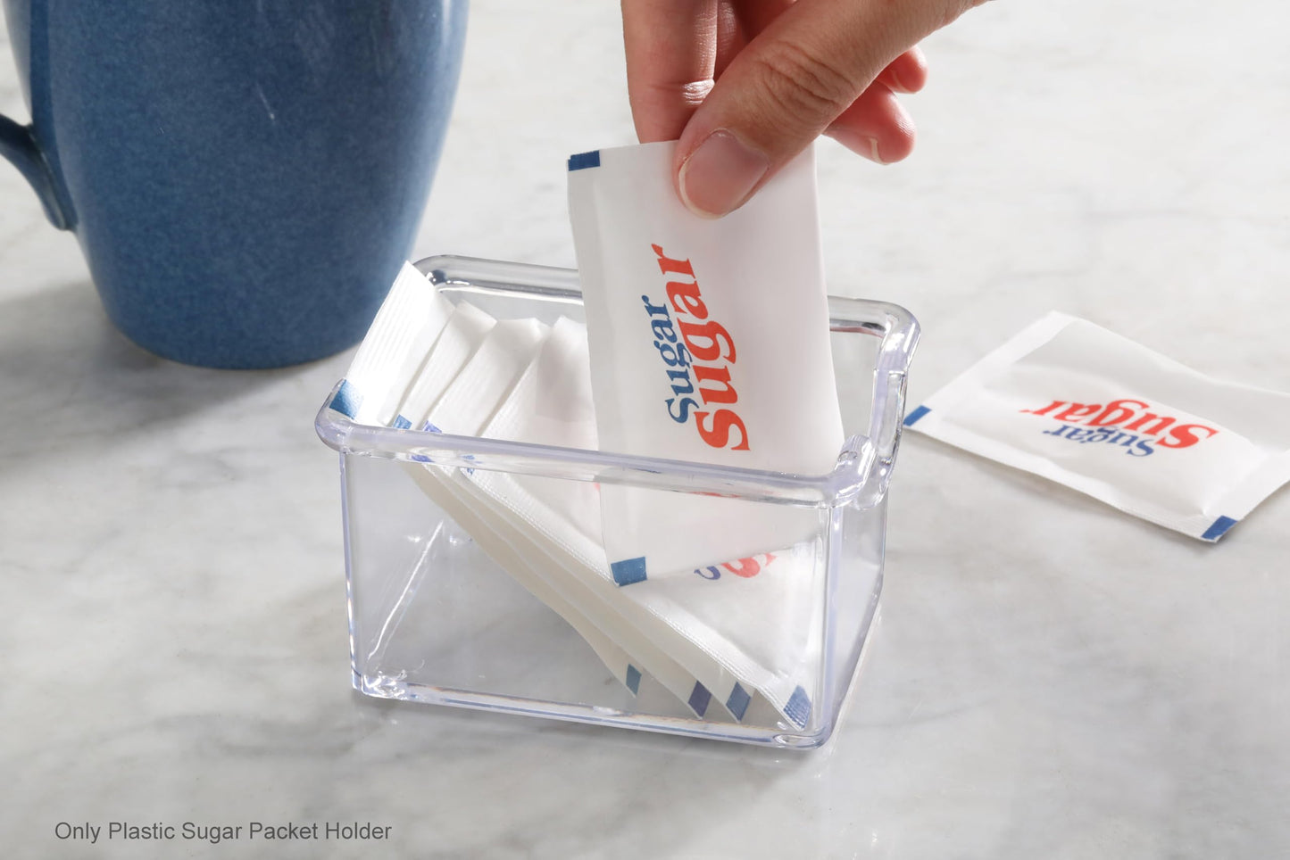New Star Foodservice Plastic Sugar Packet Holder, Clear, Set of 12