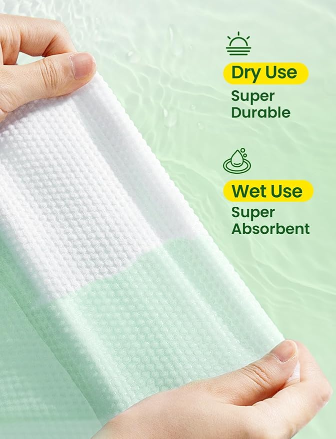 Elvira 100 Count Disposable Face Towels, Biodegradable Skincare Facial