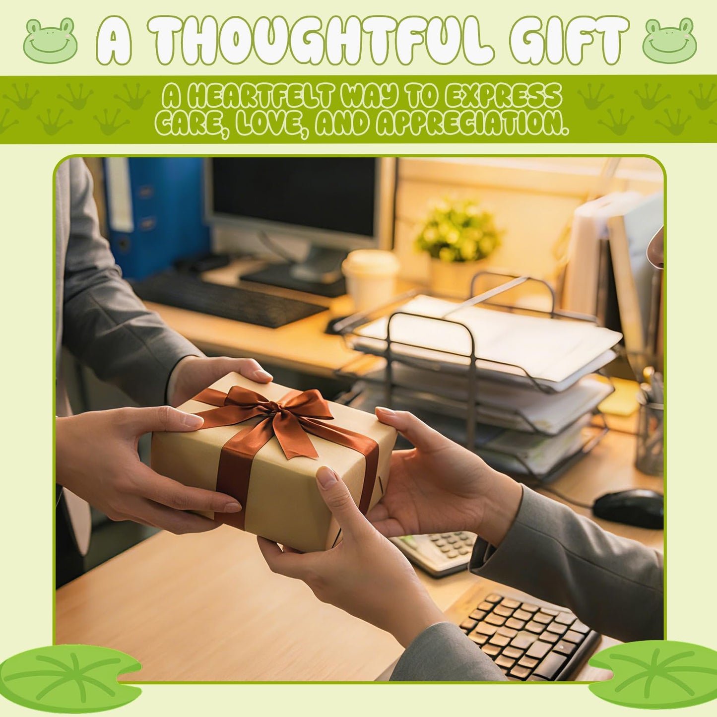 FOKCBOCM Little Reminder Frog Figurine Gift, May You Be Proud of the Work You Do Inspirational Desk Decor, Emotional Support Appreciation Present for Teacher Coworker Nurse-DSZX163