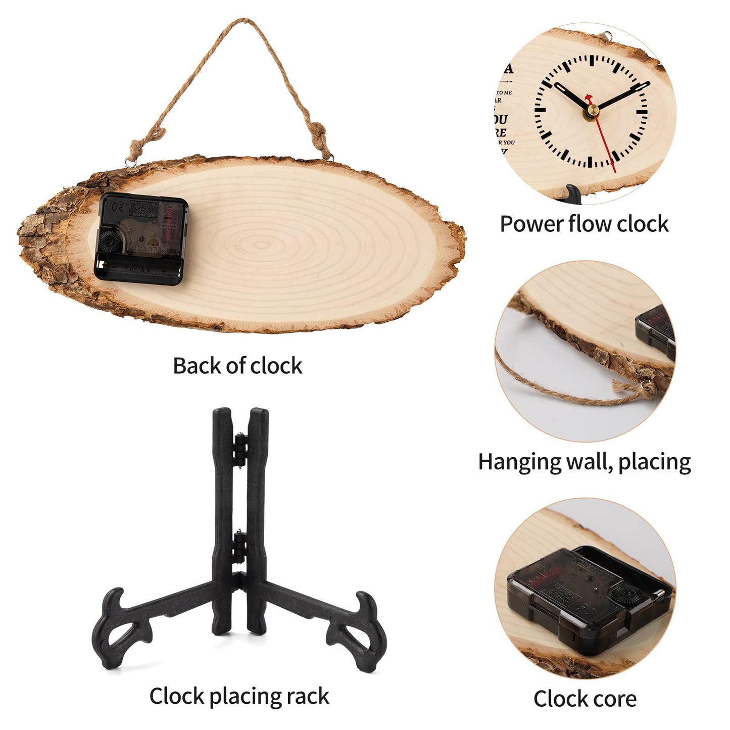 BeauGift Dad Gifts, Wooden Clock Gifts for Dad from Daughter Son Kids, Daddy Birthday Gift Idea for Papa Father Who Wants Nothing, Fathers Day Present from Child to My Dad