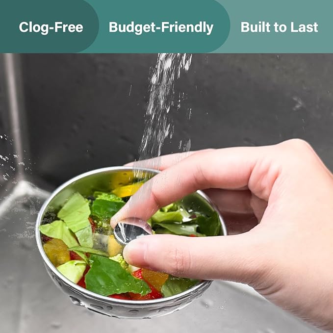 Kitchen Sink Strainer and Stopper Stainless Steel Basket