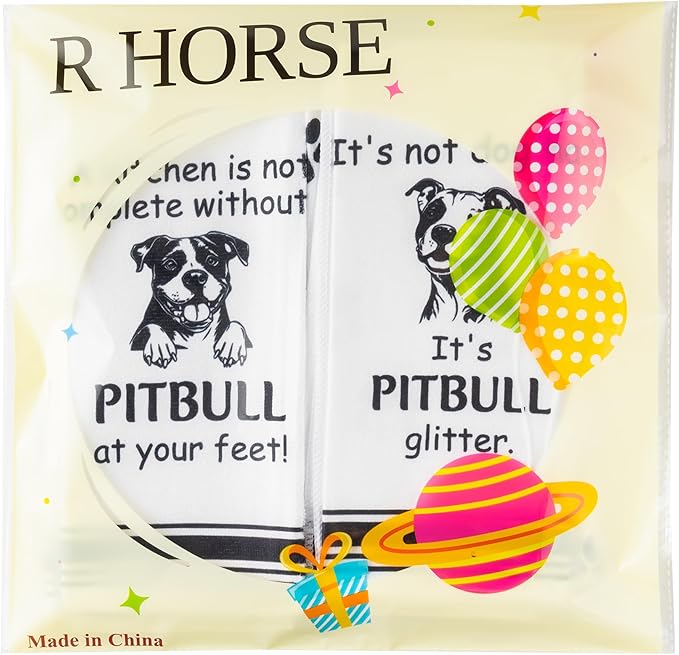 R HORSE Pitbull Kitchen Dish Towel
