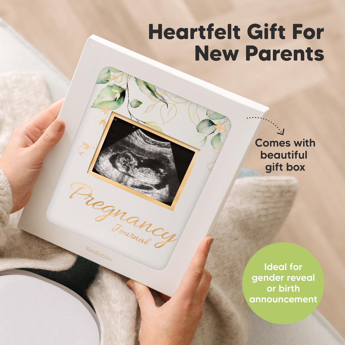 Pregnancy Journal for First Time Moms Gifts - 90 Pages Hardcover Pregnancy Memory Book, Beautiful & Cute Baby Book Keepsake, Ultrasound Baby Scrapbook, New Mom Gifts for Mother's Day (Alpine)