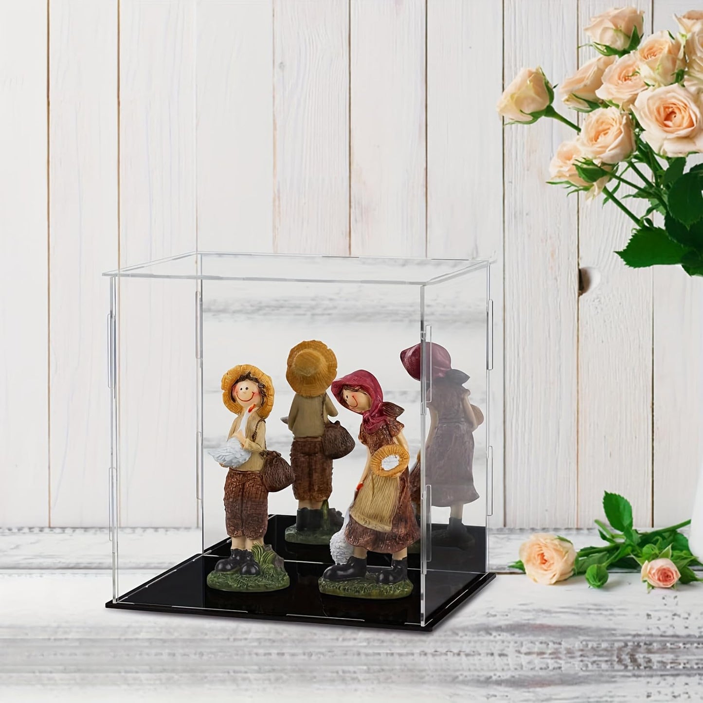 Mineral Crystal Collectibles Acrylic Display Box, Square Holder Organizer Showcase Shelves for Reception Decoration Box, Graduation Keepsake, Party Favor, 35x60x55cm/14x24x22in