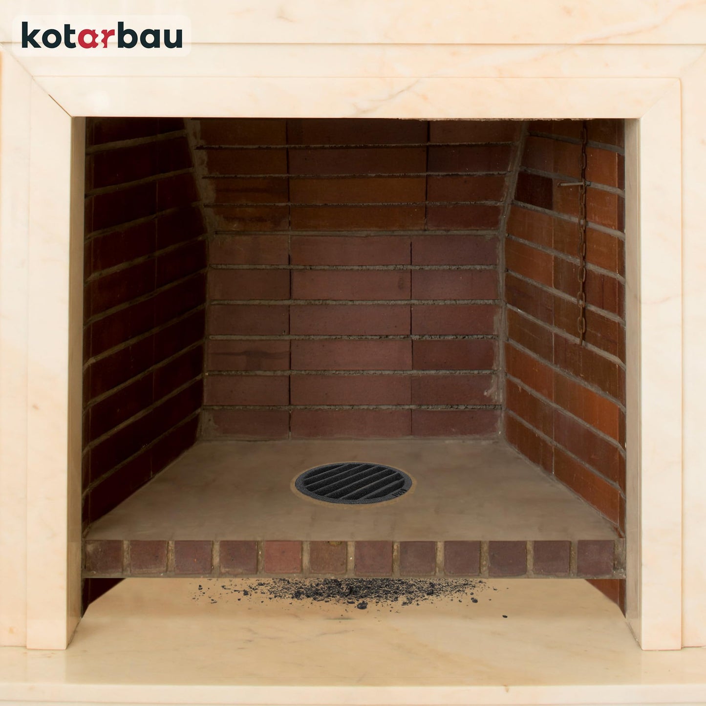 KOTARBAU 5907465917032 Kaminrost Fireplace Grate, Black, Ø 18 cm